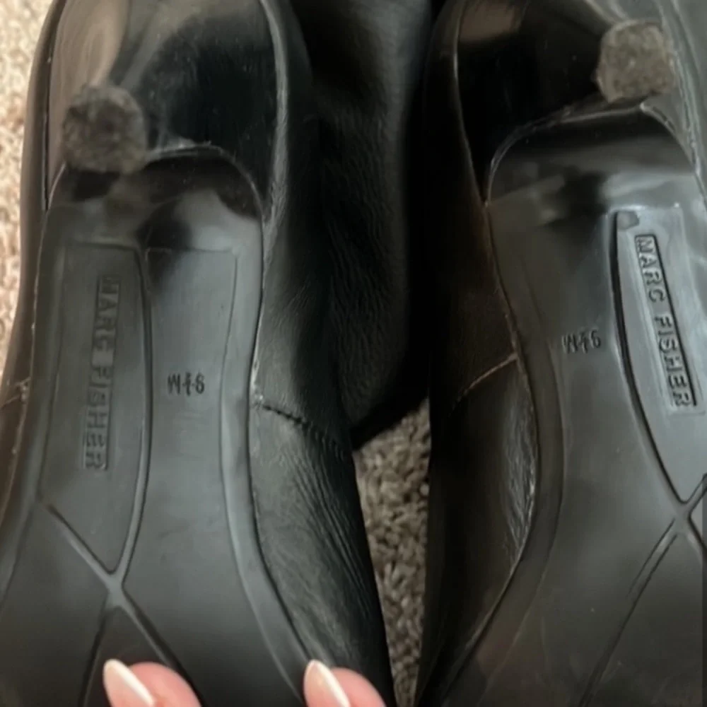 Marc Fisher Black Leather OTK Boots